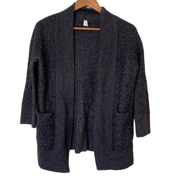 J. Crew Ribbed Open Front Alpaca Merino Wool Blend Cardigan, Size X-Small - Picture 1 of 9